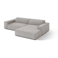 Colțar modular gri deschis (cu colț pe partea dreaptă/cu șezlong) Jodie – Micadoni