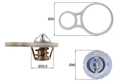 Termostat Lichid Racire (91 C) Potrivit Chrysler Neon, Neon Ii, Pt Cruiser, Sebring, Stratus, Voyager Iii, Voyager Iv; Dodge Neon, Neon Ii; Jeep Cherokee, Grand Cherokee Iii 1.6-6.1 05.94