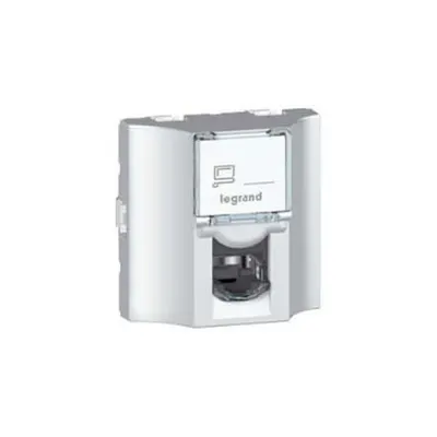 RJ45 priza Mosaic - rear pluggable - category 6A STP - 8 contacts - aluminiu