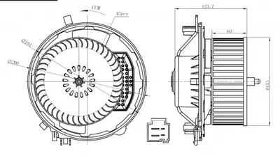 Ventilator Habitaclu Potrivit Audi A3, Q2, Q3, Tt; Seat Ateca, Leon, Leon St; Skoda Karoq, Kodiaq, Octavia Iii, Octavia Iv, Superb Iii; Vw Golf Alltrack Vii, Golf Sportsvan Vii 1.0-Electric 04.12