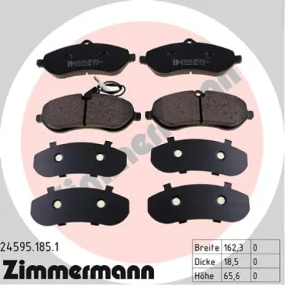 Set placute frana, frana disc ZIMMERMANN 24595.185.1