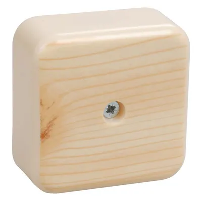 KM41206-04 pull box pentru montaj aparent 50x50x20 mm pine (4 Clema s 3mm2)