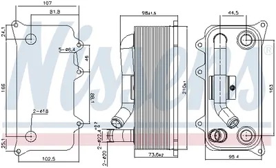 Radiator Ulei Termoflot Potrivit Audi A6 C6, A8 D3, R8, R8 Spyder; Lamborghini Gallardo, Gallardo Spyder, Huracan, Huracan Spyder 5.2 03.06