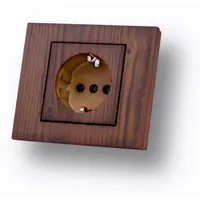 Priza Schuko ST Grano Ovivo OV00397, 16A, 250V, IP20, Woods nuc