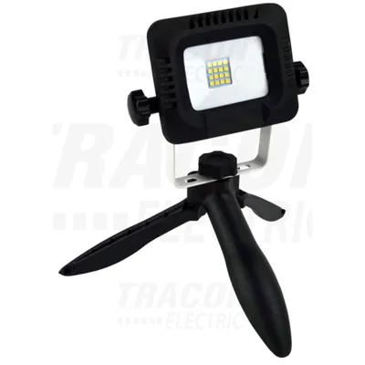 Proiector LED manual cu stativ pliabil RSMDTRI10W 180-240 VAC, 10W, IP44, 4000K, 3,7V 4400mAh, 800lm, EEI=A+