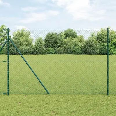 vidaXL Gard de legătură cu fixare la sol 10 x 1,6 m Verde Plasă