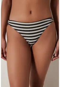 Slip cu dungi - Alb/Negru