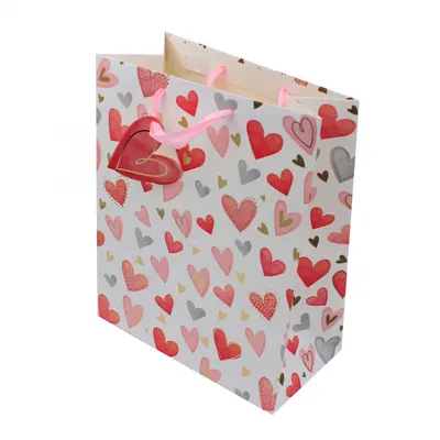 Punga cadou hartie L Scattered Hearts