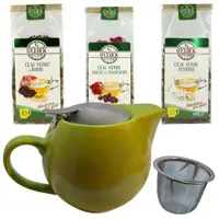 Infuzie Verde, Ceanicu cu infuzor si 3 ceaiuri verzi