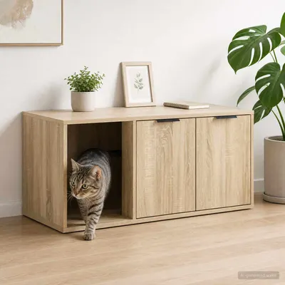vidaXL Mobilier pentru pisici Stejar Sonoma 100 x 49 x 45 cm