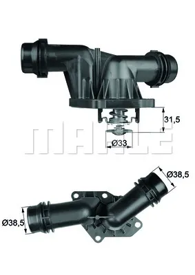 Termostat lichid racire (85 C, cu carcasa) BMW Seria 3 (E46), 5 (E39) 2.0D intre 1998-2003