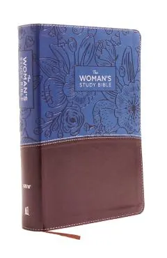 NIV, the Woman's Study Bible, Imitation Leather, Blue/Brown, Full-Color: Receiving God's Truth for Balance, Hope, and Transformation