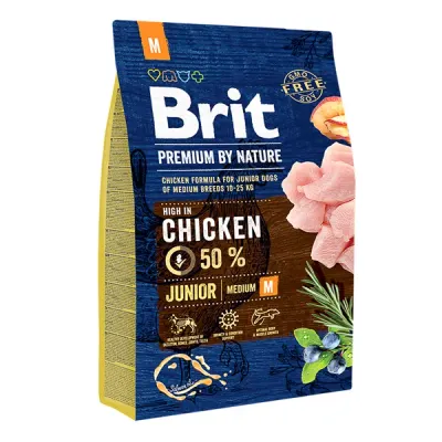 Hrana uscata pentru caini Brit Premium, Junior M 3kg