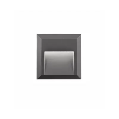 Lampa trepte PULSAR Inchis Gray ABS, AC Driver Included LED 2 Wat 160Lm 3000K or 4000K, 220-220 Volt 50Hz Beam 29 degrees -IP54
