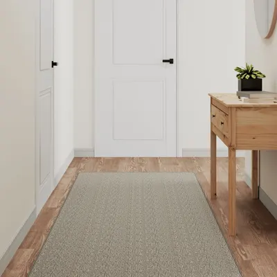 vidaXL Covor traversă aspect sisal, platina, 80x400 cm