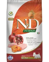 FARMINA N&amp;D Pumpkin Adult Mini Hrana pentru caini de talie mica, cu pui si rodie 2,5 kg