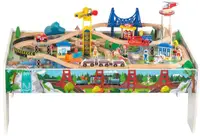 Compoziția trenului pe masă Wooden - 100 piese