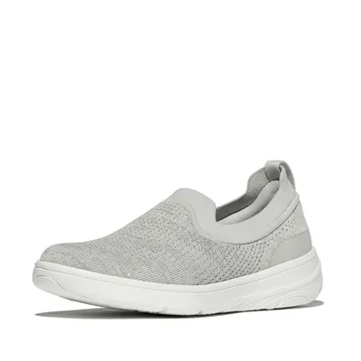 FITFLOP FitFlop Super-Q Knit Slip-Ons ARCTIC GREY/ZILVER 38