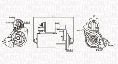 Electromotor (12v, 1,1kw) Potrivit Audi A3, Tt; Ford Focus Ii, Galaxy I, Puma; Kia Rio Ii; Seat Alhambra, Altea, Cordoba, Cordoba Vario, Ibiza Ii, Inca, Leon, Toledo I 1.4-2.3 02.86-12.13