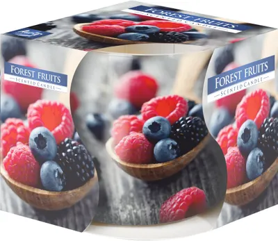 Lumânare parfumată Bispol Aura - Fructe de pădure, 100 g