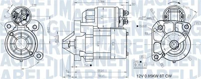 Electromotor (12v, 0,8kw) Potrivit Dacia Logan, Sandero; Renault Clio I, Clio Ii, Kangoo, Kangoo Express, Megane I, Megane I Classic, Thalia I, Thalia Ii 1.4 1.6 1.6cng 01.91