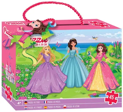 Puzzle pentru copii Grafix din 45 de piese - Prințese
