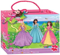 Puzzle pentru copii Grafix din 45 de piese - Prințese