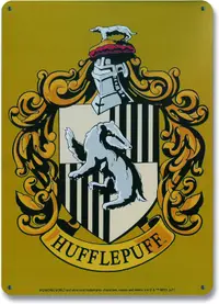 Placă metalică Logoshirt Movies: Harry Potter - Hufflepuff