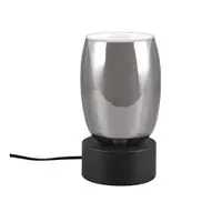 Veioză negru-argintiu cu abajur din sticlă (înălțime 24 cm) Barret – Trio Select