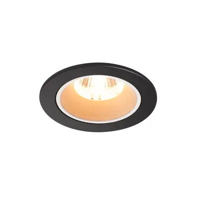 Spot incastrat, NUMINOS S Ceiling lights, black Indoor LED recessed ceiling light black/white 2700K 20° including leaf springs