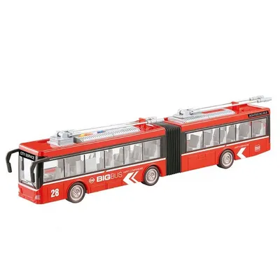Troleibuz cu sunete si lumini Ocie City Service 1:16 Red