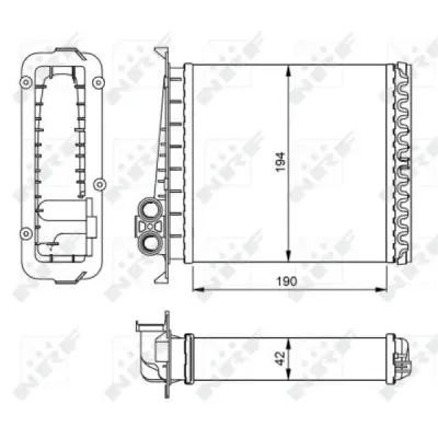 Schimbator caldura, incalzire habitaclu NRF 54284