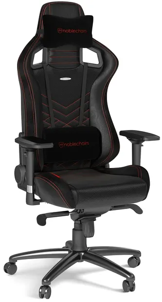 Scaun gaming noblechairs - EPIC Faux Leather, Black/Red