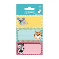 Etichete scolare autoadezive, 9buc/set, motiv Cute Animals