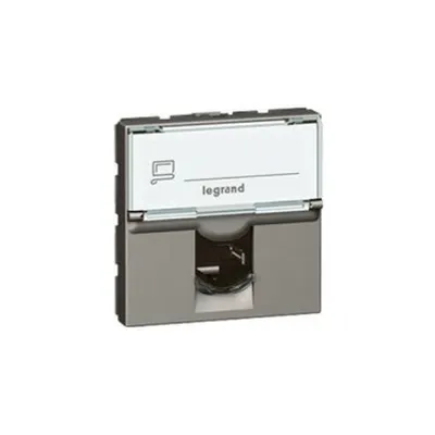 RJ45 priza Arteor - category 6 UTP - 8 contacts - 2 module - magnesium