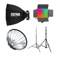 Kit lumini Gaming: Molus X100 PRO + difuzie, stative si lumina de fundal - Default Title