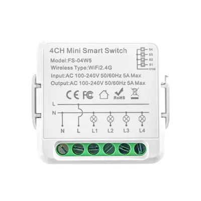 Releu LUXION 4 Canale cu Timer, Wi-Fi, Control Aplicatie