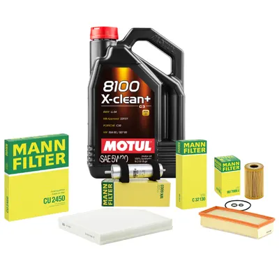 Pachet Revizie Ulei MOTUL + Filtre Mann pentru Audi A4 A5 B8.5 2.0TDI 150cp