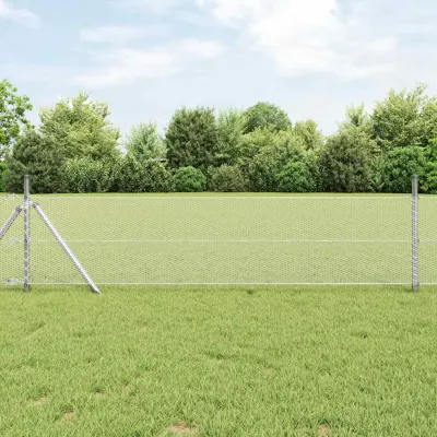 vidaXL Fixare pentru gard hexagonal 50 x 0,4 m Oțel Galvanizat Plasă
