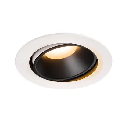 Spot incastrat, NUMINOS MOVE XL Ceiling lights, white Indoor LED recessed ceiling light black/white 2700K 40° rotating and pivoting