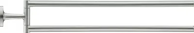 Bara prosop Duravit Starck T 0099417000, montare pe perete, pivotanta, 470 mm, metal, Otel satinat