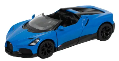 Mașinuță metalică Kinsmart - Bugatti Mistral, 1:36, albastră