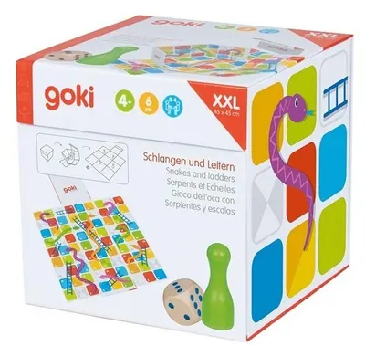 Joaca de copii XXL Goki - Șerpi și scări într-un cub