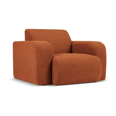 Fotoliu maro cu tapițerie din stofă bouclé Molino – Micadoni Home