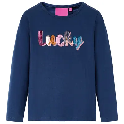 Tricou de copii cu mâneci lungi, bleumarin 116