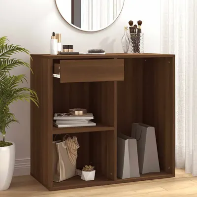 vidaXL Dulap de cosmetice, stejar maro, 80x40x75 cm, lemn prelucrat