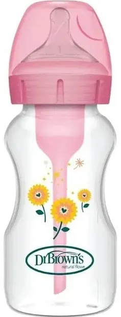 Biberon Dr. Brown’s Options+ - Anti-Colic, Wide-Neck, 270 ml, Roz