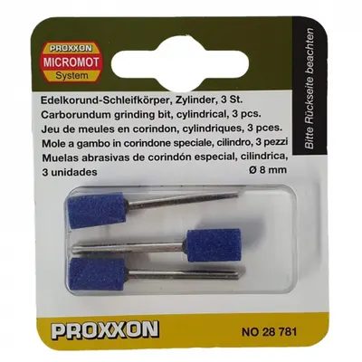 Set biaxuri din corindon de forma cilindrica Micromot Proxxon 28781, O8 mm, 3 bucati