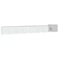 vidaXL Coteț pentru păsări, gri, 700x91x100 cm, oțel galvanizat