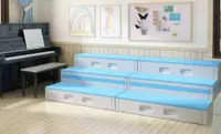 Bancuta modulara multifunctionala Nichiduta Garden Step Stool Blue 123 x 122 x 62 cm